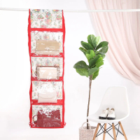 Rak Tas Gantung Motif Resleting / Tempat Penyimpanan Tas / Gantungan Tas Resleting Kanan Kiri + Alas