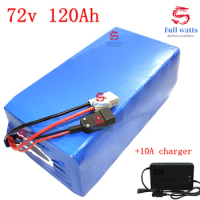 72v 120Ah Lithium Battery Electric Bicycle Scooter 72v 5000w 7000w 9000w Electric Bike Battery +10A Charger