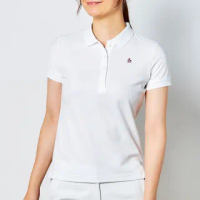 【Munsingwear】企鵝牌 女款白色POLO衫 日本製 JAPAN QUAULITY認證 品牌經典款 MLR21600