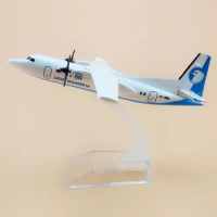 16cm Alloy Metal Air Aero Mongolia Fokker 50 F50 F-50 Airlines Airways Plane Model Airplane Model w Stand Aircraft Gift