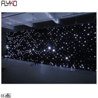 Backlit led curtain star curtain 4x6m single white DMX function wedding decoration in door