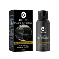 【CITY STAR】OUHOE汽車塑料翻新劑50ml2入(附清潔海綿/無塵布)