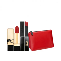 【YSL】官方直營 奢華緞面美唇新色組(緞面唇膏新色3.8g+小黑條2.2g)