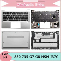 New For HP EliteBook 830 735 G7 G8 HSN-I37C Laptop LCD Back Cover Front Bezel Upper Palmrest Bottom Base Case Keyboard Hinges