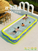 充氣游泳池   兒童充氣游泳池家用可折疊嬰兒游泳桶寶寶家庭室內洗澡池戶外水池