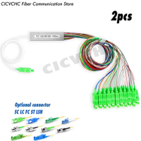 2pcs 1x32 PLC Fiber Splitter, Mini Module with SC, LC, FC，ST, LSH connector