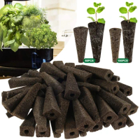 50/100Pcs Seed Grow Sponges Replacement Root Hydroponics Indoor Garden System Sponges Water Absorbent Grow Pod Kit