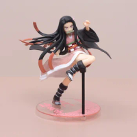 Anime Demon Slayer Jumping Kamado Nezuko Kamado Tanjirou Kamado Tanjirou Statue PVC Action Figure Collectible Model Toy Boxed