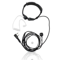 2pcs Extendable Throat Microphone Mic Earpiece Headset for CB Radio Walkie Talkie BAOFENG UV-5R E Plus UV-B5 UV 6R GT-3 UV-5X