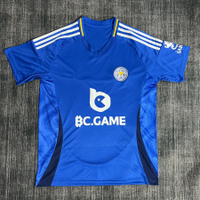 Áo Đấu Sân Nhà Leicester Everton Mùa 2425 Áo Đấu Sân Khách Áo Đơn Rộng Rãi Cổ Động Viên Bóng Đá Ngắn