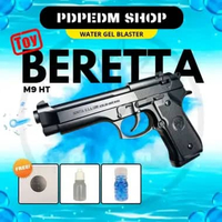 Mainan Water Gel Blaster Full Metal Beretta M9 HT Box Hardcase Manual Water Gel Blaster Konversi