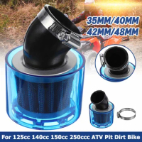 1PC 35mm/40mm/42mm Bend Elbow Neck Motorcycle Motorbike Car Air Filter Cleaner Fits 125cc-250cc ATV Pit Dirt Bike Splash Proof