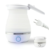 日本代購 dretec 折疊式快煮壺 PO-168WT 600ml 國際電壓 摺疊 矽膠 熱水壺 旅行 露營 便攜