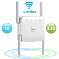 5 Ghz WiFi Repeater Wireless Wifi Extender 1200Mbps Wi-Fi Amplifier 300Mbps Long Range Wi fi Signal Booster 2.4G Wifi Repiter