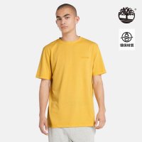 【Timberland】男款亮黃色吸濕排汗短袖T恤(A2NYHEG4)