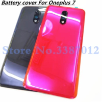 Original 3D Glass For Oneplus 7 Oneplus7 Battery Door Back Cover Rear Housing Case Replacement Parts With Camera Lens