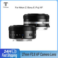 TTArtisan 27mm F2.8 Camera Lens Auto Focus For Fujifilm XF XA7 XT30 XPRO XE4 XS10 For Sony E A6400 A7II A6300 A7 Nikon Z Z50 Z9