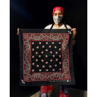 Men's Head Scarf, Large Scarf, Big Size 70X70 Cm. Paisley Bandana.