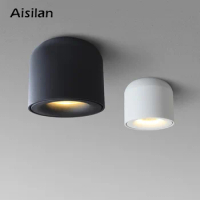 Aisilan LED Downlight Surface Mounted Ceiling Light for Living Room Kitchen Bedroom AC90-260V 7W/9W Dimmable Downlight