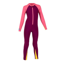 Decathlon NABAIJI Baju One Piece Panjang Renang Anti UV Anak Perempuan 100 Pink/Ungu - 8788738 - 141