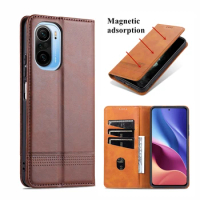 Deluxe Magnetic Adsorption Leather Case for Xiaomi POCO F3 / POCOPHONE POCO F3 Flip Cover Protective Case Capa Fundas Coque