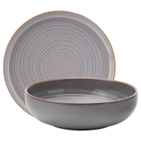 《Utopia》Santo石陶深餐盤(岩灰16cm) | 餐具 器皿 盤子