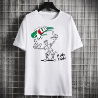 เสื้อยืดแขนสั้น  Pepsi 7Up Fido Dido It S Cool Retro Men T Shirt เสื้อยืดลำลองฤดูร้อนผ้าฝ้ายที่กำหนด