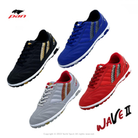[Best Seller] [รุ่นปี 2023] รองเท้าฟุตบอล ร้อยปุ่ม PAN รุ่น WAVE II TURF SOCCER รหัส PF15NX (หนังแท้) a In stock