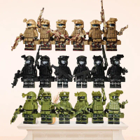 Mainan Balok Military 1 Set - Mini Susun Tentara Militer SWAT Team, Mainan Edukatif Anak | COD