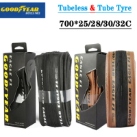 Goodyear Eagle F1 Road Bike Tire Tubeless / Open Tyre 700x25/28/30/32C Bicycle Clincher Foldable Gravel Tires 700C Cycling Part