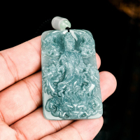 【KT DADA】翡翠 觀音 藍水 神龍 項鍊 飾品 男生項鍊 觀音像 佛像 吊墜 冰種 玉佩 保平安 避邪