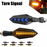Universal Motorcycle Turn Signals Flowing Water LED Light Tail Brake Light For YAMAHA TMAX500 530 560 TRACER700 TRACER900 GT ABS