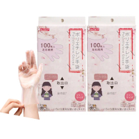 【JUXIN】PE透明一次性手套2盒共200入(一次性手套 衛生手套 廚房手套 透明手套 手扒雞 洗碗)