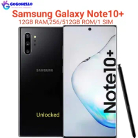 95% New Original Samsung Galaxy Note10 Plus 5G N976U1 12GB RAM 256/512GB Snapdragon 855 Octa Core 6.8" Unlocked Mobile Phone