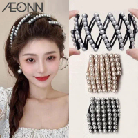 ใAEONNใBandana Lipat Mutiara Wanita yang Elegan & Praktis, Khusus untuk Cuci Muka, Penjepit Poni & R