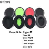 Ear Pads Headset Foam Cushion Replacement for KHX-HSCP Hyperx Cloud 2 Flight Alpha S Soft Protein Sponge Cover