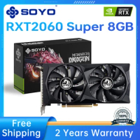 SOYO RTX 2060 Super Graphics Card 8GB 256Bit desktop gaming graphics card GDDR6 supports PCIE PCI-E3.0 16X 3DP HD slot ETH minin
