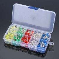 300Pcs/Box10 Value Five Colors 3Mm Round Bright Light D