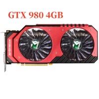 MAXSUN GTX 980 4GD5 OC Gaming GPU Video Cards NVIDIA GeForce GTX 980 4GB Graphics Card Desktop PC Computer Game VGA Used