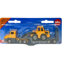 【Fun心玩】SU1616 正版 德國 SIKU 平板拖車(堆土機) 小汽車 工程車 模型 拖車 推土機 模型車 生日