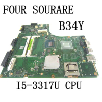 For ASUS B34Y Laptop Motherboard with I5-3317U CPU DDR3 Mainboard