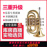 【台灣公司 可打統編】爵士朗手掌號便攜式小號初學演奏通用降B調袖珍短號銅管樂器新品