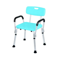 【海夫健康生活館】恆伸 鋁合金 有靠背 扶手可拆 洗澡椅 沐浴椅(ER5004)