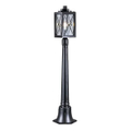 luzino 0387-PL-1SS(BK) โคมไฟเสาสนาม