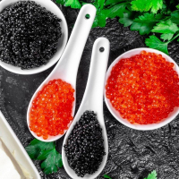 Original Russian Imported Caviar Jar Salmon Sturgeon Caviar Sushi Cuisine Salad Red Caviar Original
