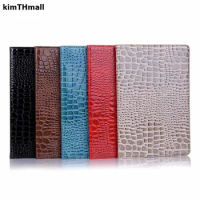 Case For Samsung Galaxy Tab A7 10.4 SM-T500 T505 Cover Smart flip leather crocodile grain Stand Card slot case for Galaxy Tab A7