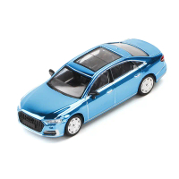 โมเดลรถไฟขนาดเล็ก Audi A8L Horch Sedan, Jkm, สเกล 1:64, ทำจากโลหะผสม, เหมาะสำหรับคอลเลกชันของเล่นรถบ