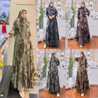 Gamis Set Cantik MOANA Scarft by Nais Syar'i