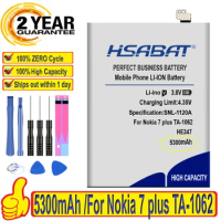 Top Brand 100% New 5300mAh HE347 Battery for Nokia 7 plus TA-1062 TA-1046 TA-1055 N7P N 7P Batteries