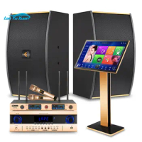 21.5" Karaoke Machine Home Theatre System with Speakers Microphones InAndOn Karaoke System All-in-one Karaoke Player Set